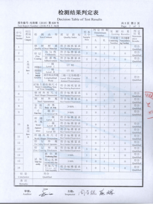 檢測報告(220KV多棱形鋼管桿)